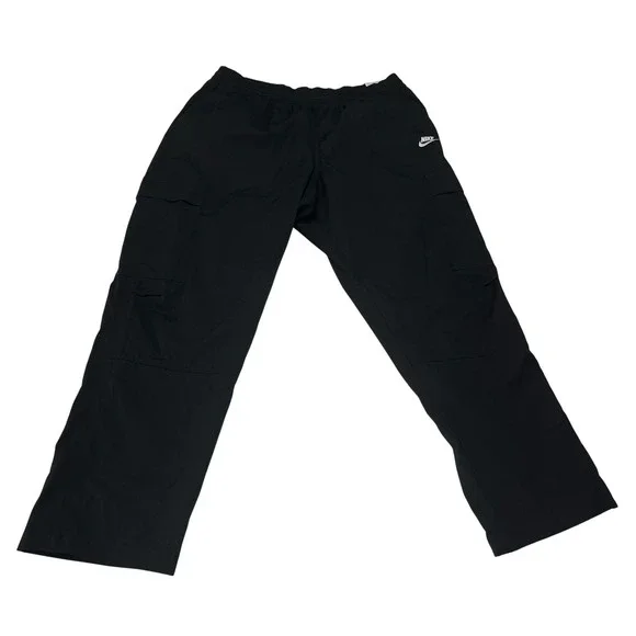 Nike Cargo Pants Mens XL Black Loose Fit Straight Leg Ripstop NWT - Picture 1 of 13